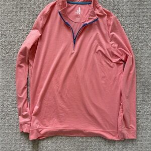 Men's Johnnie-O Pink 1/4 Zip Pullover  Size 16